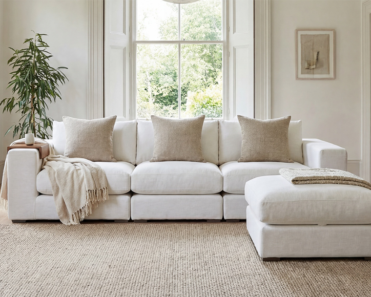 Modular, Scatter Cushions Included, Padded Arms