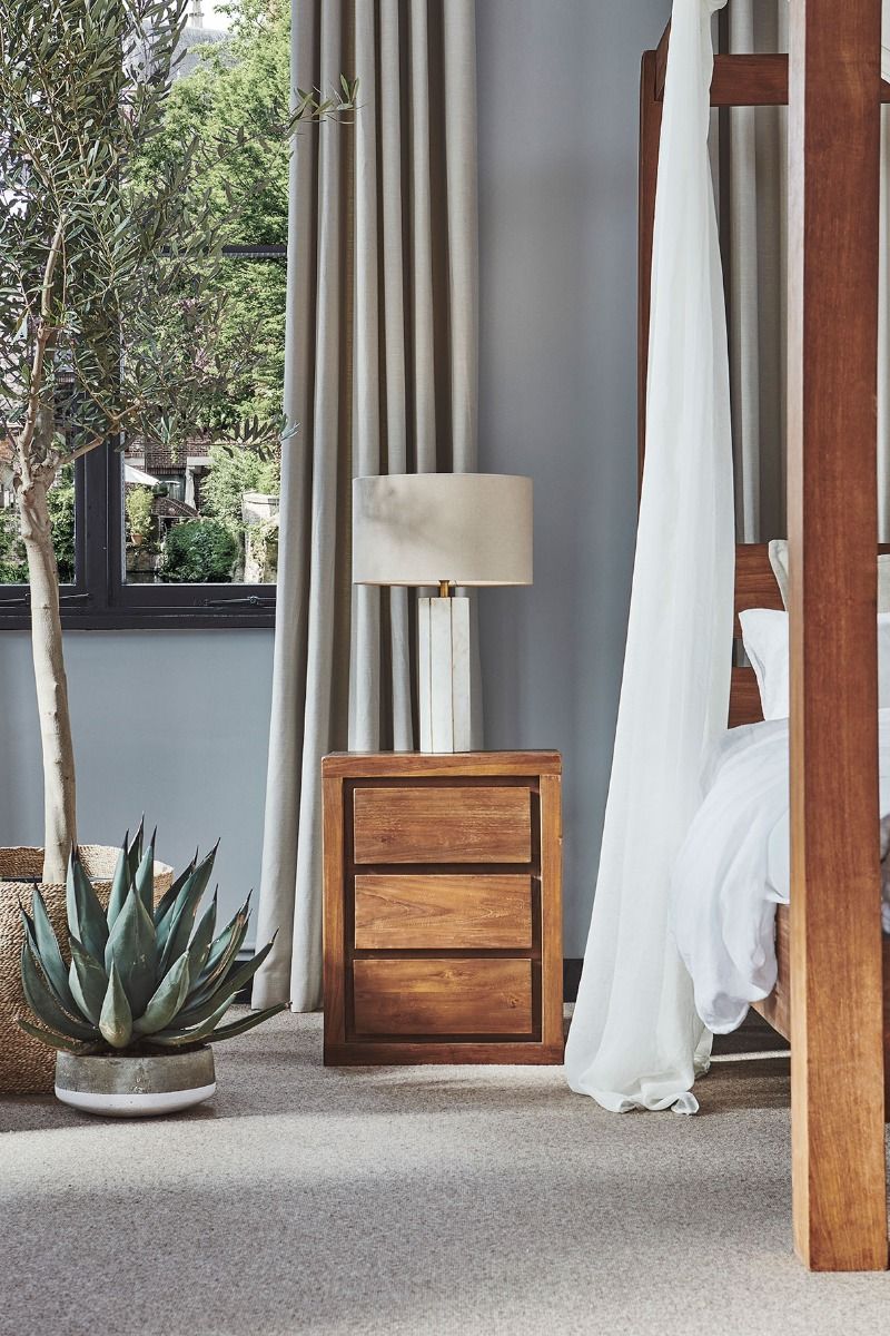 Hudson Bedside Chest 3 Drawer
