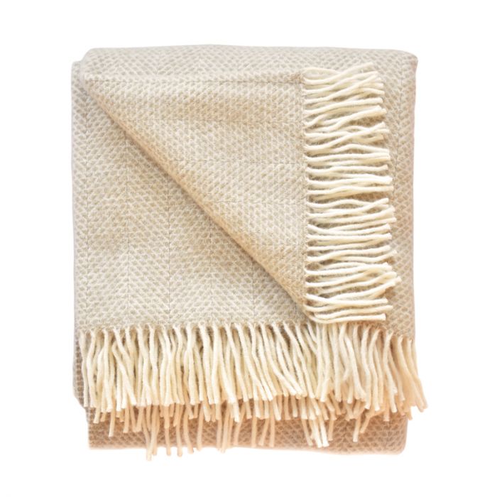 Biscuit Pure New Wool Throw