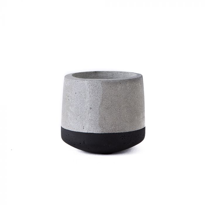 Small Concrete Pot - Black