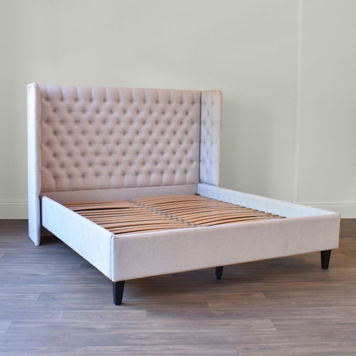 Montclair Super King Bed in Velvet Fiora - Outlet