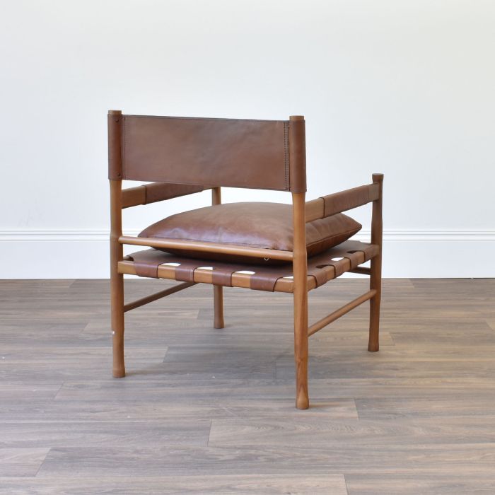 Palmer Leather Sling Chair - Outlet