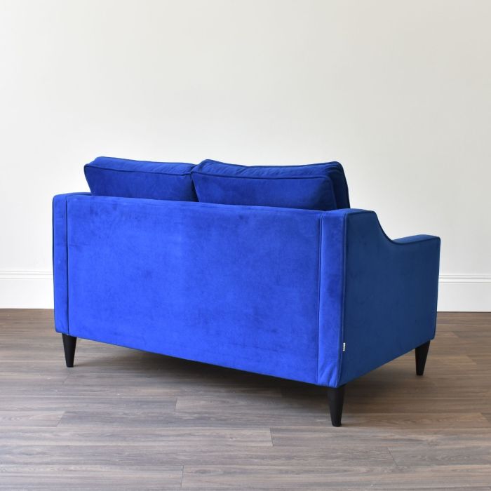 Seattle 2 Seater Sofa in Stain Resistant Velvet Sapphire - Outlet