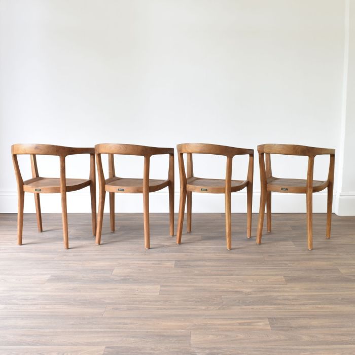 Sloan Slated Dining Chairs Set of 4 - Outlet