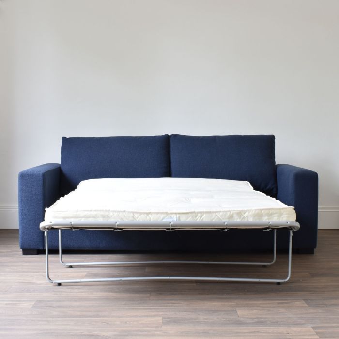 Henley 4 Seater Sofa Bed in Textured Weave Navy - Outlet
