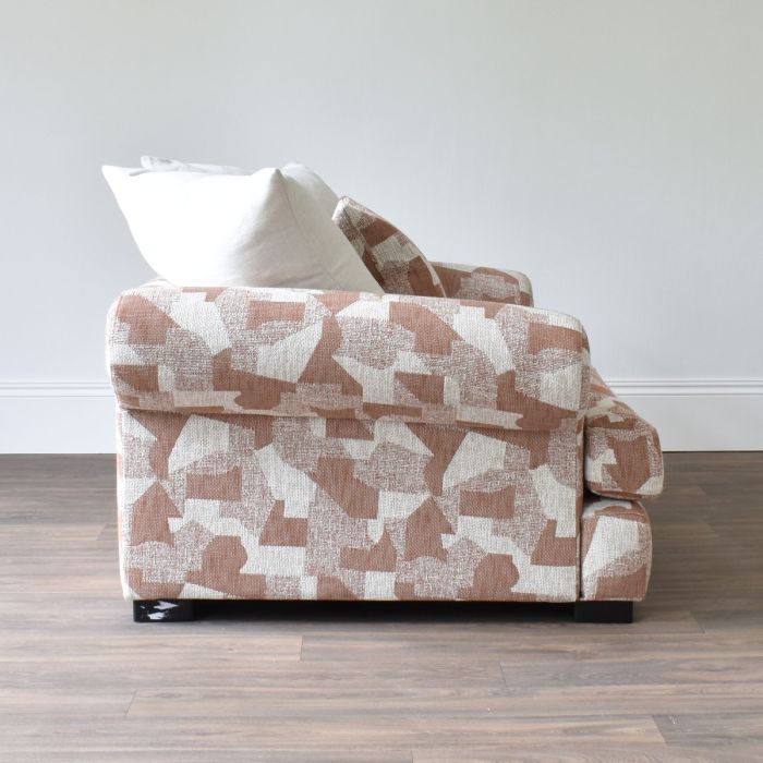 Lincoln Loveseat in Cotton Weave Rust - Outlet