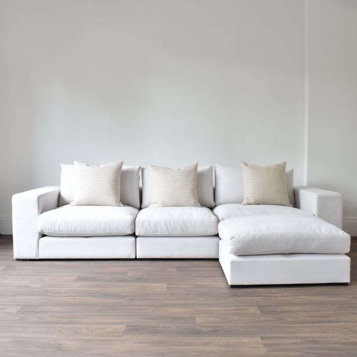 Loft Modular Sofa in Easy Clean Chenille Bone - Outlet