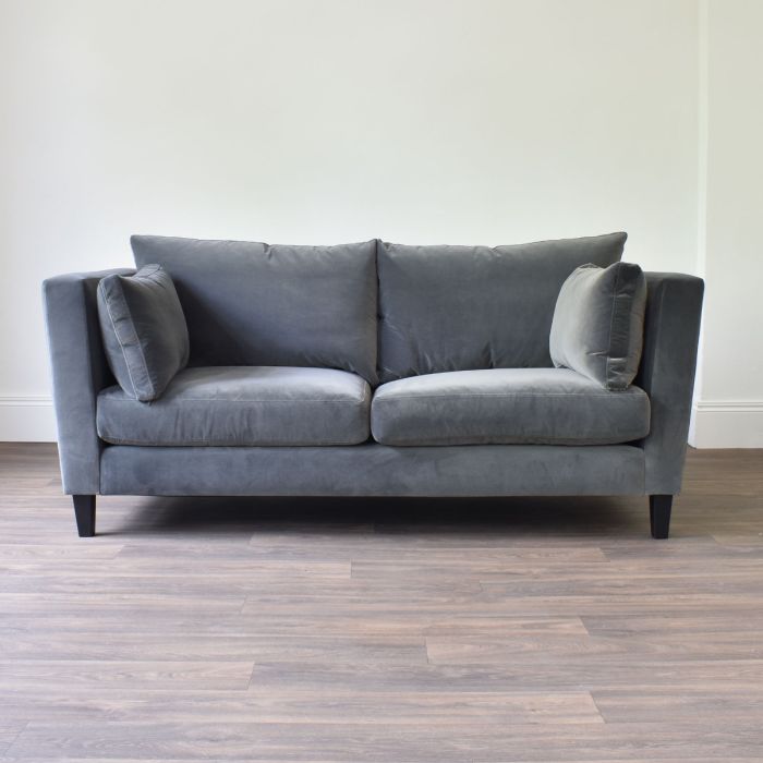 Madison 3.5 Seater Sofa in Stain Resistant Velvet Graphite - Outlet