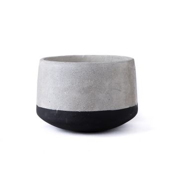 Large Concrete Pot - Black